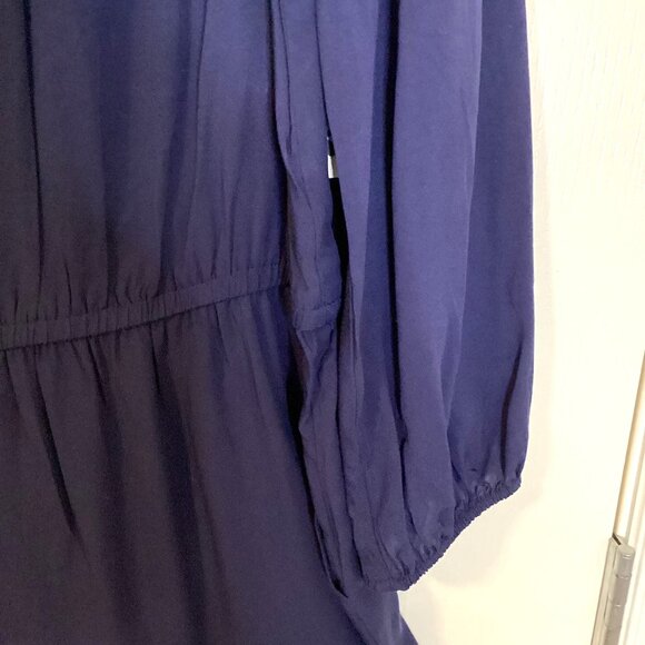 NWT Old Navy Women's Long Blue Jumpsuit Size L Long Sleeves Pockets Comfy Flowy - Picture 5 of 10